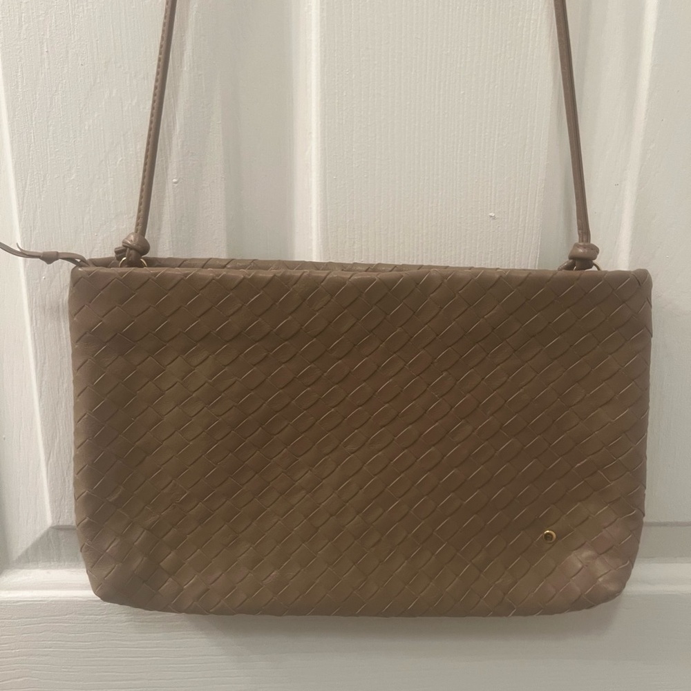 Etienne Aigner tan leather Shoulder Bag